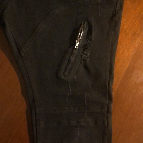 NWOT Fashion Nova Ryda Moto Skinny Jean - Black Size 42 - Picture 7 of 16